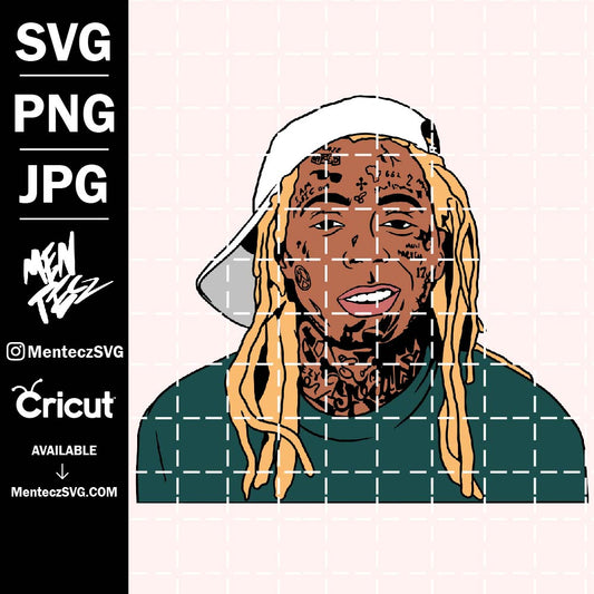 Diseño SVG para Cricut - Lil Wayne SVG, Lil Wayne PNG, Digital Download - MenteczSVG