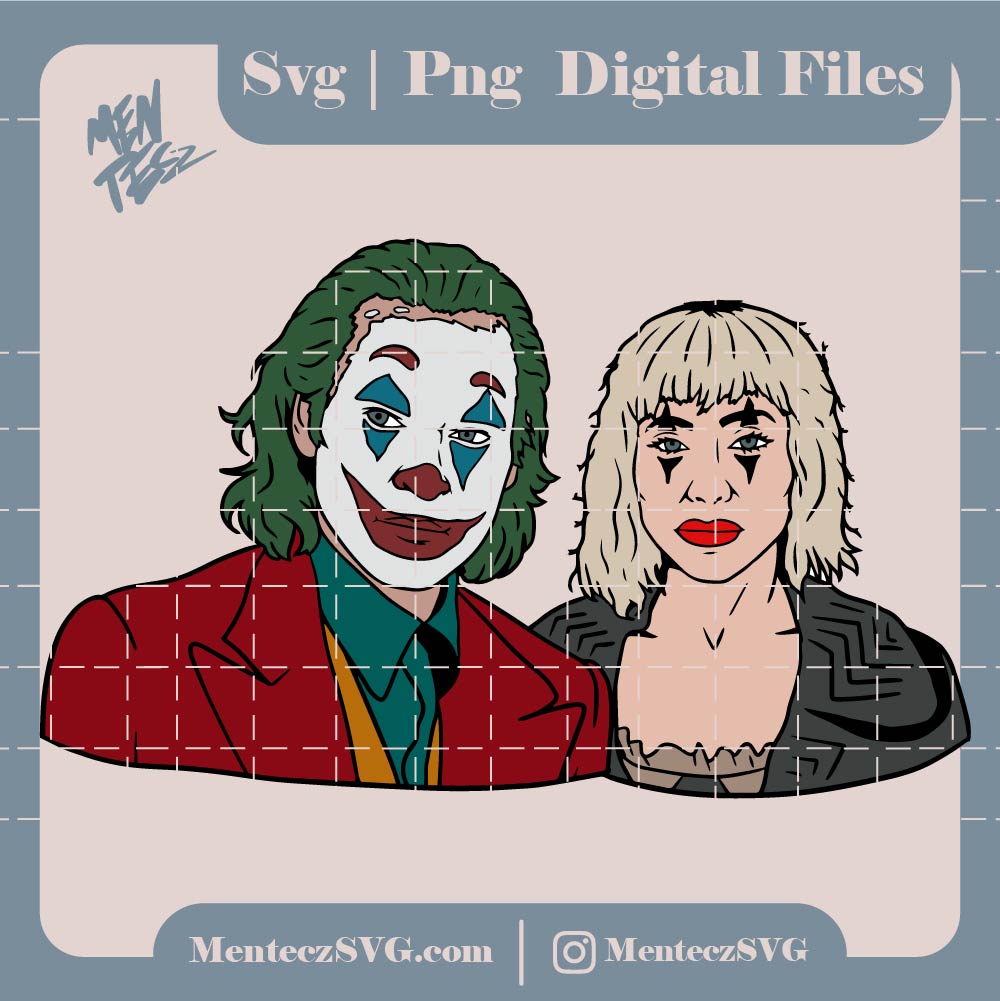 Harley quinn y joker svg, png, Lady Gaga svg, Joker svg, movie svg, pelicula