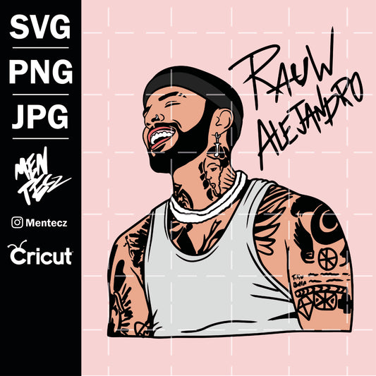 Diseño SVG para Cricut - Rauw Alejandro SVG , png, jpg for Cricut - MenteczSVG