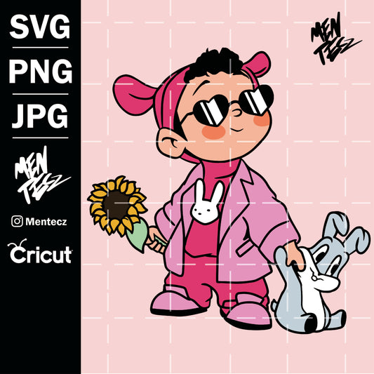 Diseño SVG para Cricut - Baby benito sunflower svg, sunflower Bad Bunny  Easter svg, Png & Jpg  Digital Download, San valentin, summer - MenteczSVG