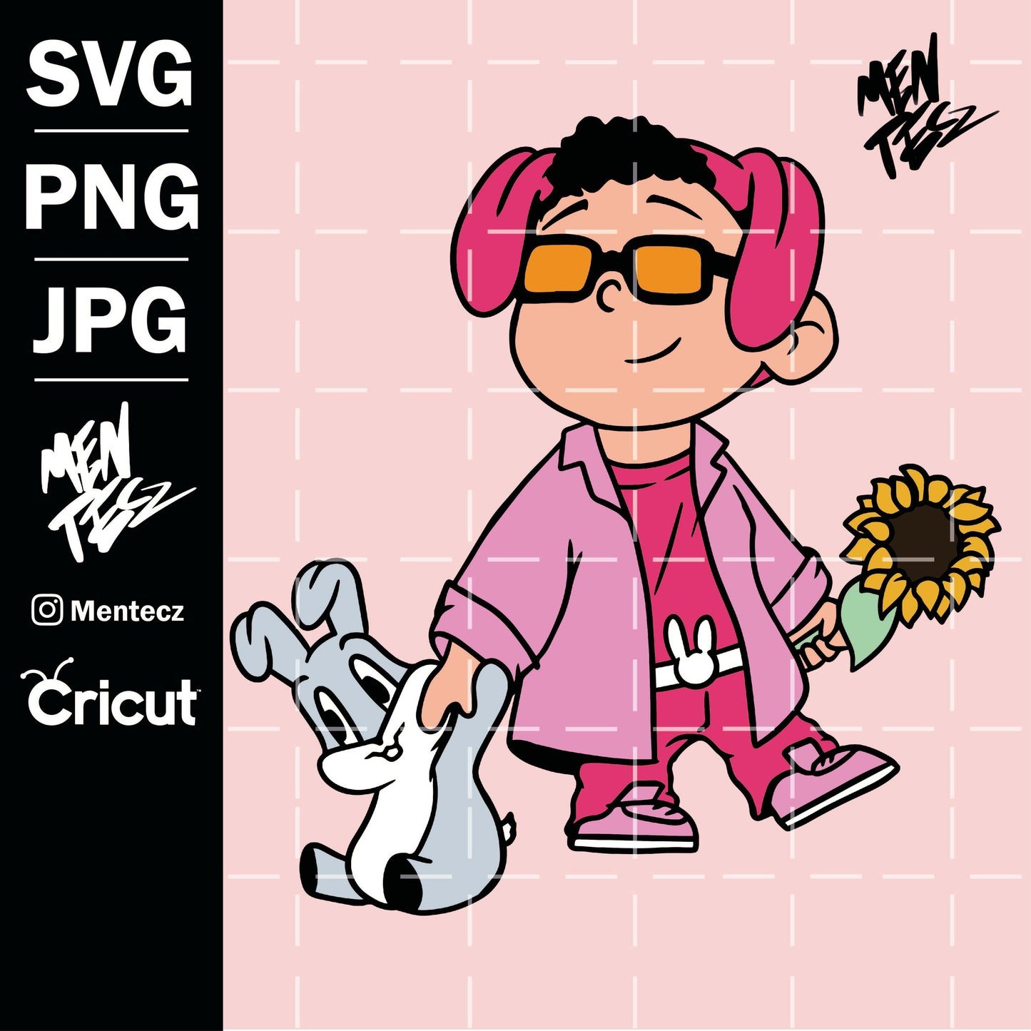 Baby benito bunny svg, bunny Bad Bunny  Easter svg, Png & Jpg  Digital Download, San valentin