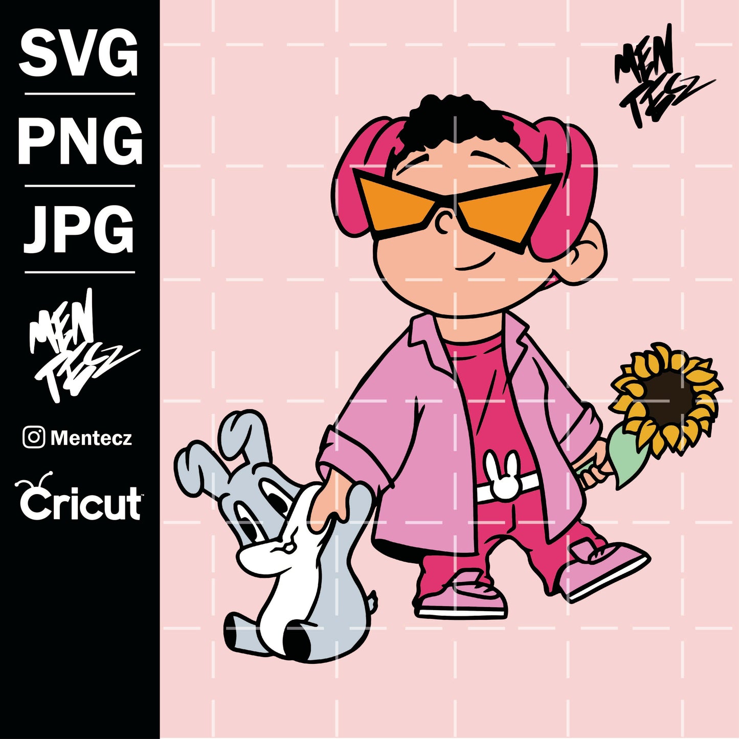 Baby benito bunny svg, bunny Bad Bunny  Easter svg, Png & Jpg  Digital Download, San valentin