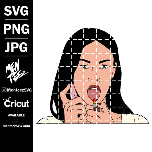 Diseño SVG para Cricut - jennifer with the lighter in the mouth - MenteczSVG