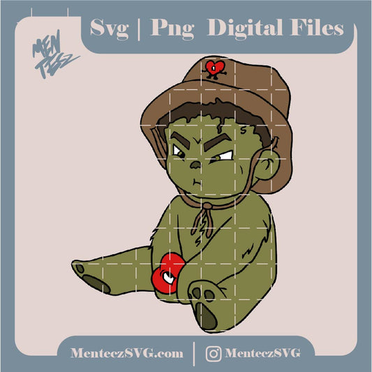 Diseño SVG para Cricut - Baby Benito Grinch svg, bad bunny grinch svg, bad bunny Christmas svg, png jpg - MenteczSVG