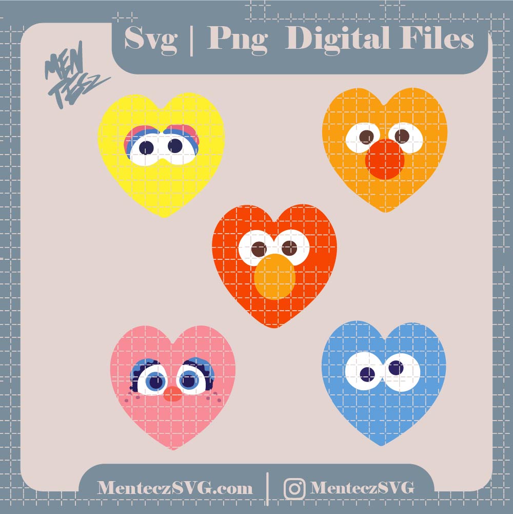 Sesame Street svg , png san valentin png