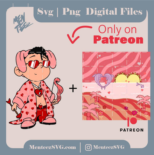 Diseño SVG para Cricut - Baby benito Valentine's Day svg, Un verano sin ti svg, baby benito svg, Bad Bunny heart svg, Png & Jpg, summer, Valentine's Day svg - MenteczSVG