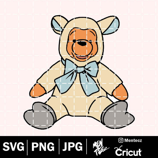 Diseño SVG para Cricut - winnie the pooh svg, teddy svg - MenteczSVG