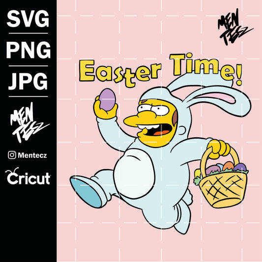 Diseño SVG para Cricut - Easter Time svg, The Simpsons Nelson Muntz PNG, jpg, Easter simpson svg - MenteczSVG