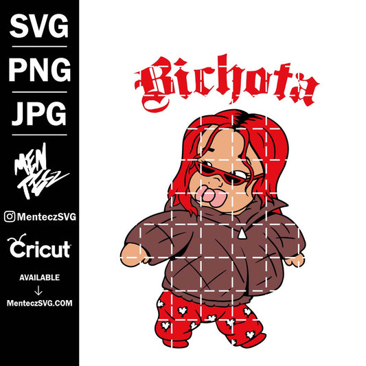 Diseño SVG para Cricut - Baby Karol G SVG, png & JPG, Bichota svg, red bichota - MenteczSVG