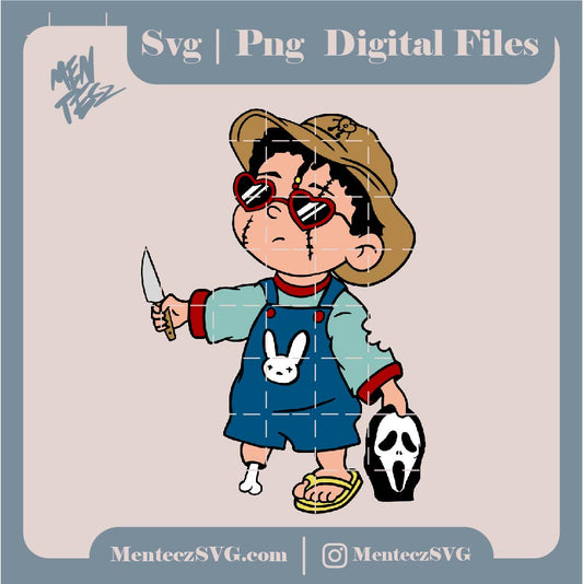Diseño SVG para Cricut - Baby Benito Chucky svg, Un verano sin ti svg, bad bunny svg, album nuevo, tour, summer, Halloween, zombie - MenteczSVG