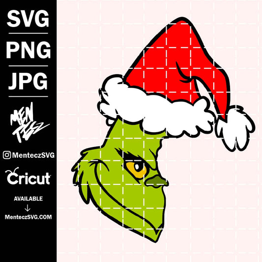 Diseño SVG para Cricut - Grinch starbucks SVG, Grinch face cut file, Grinch image png, High Quality SVG, Christmas Cut File, Cricut, Silhouette Cut File - MenteczSVG