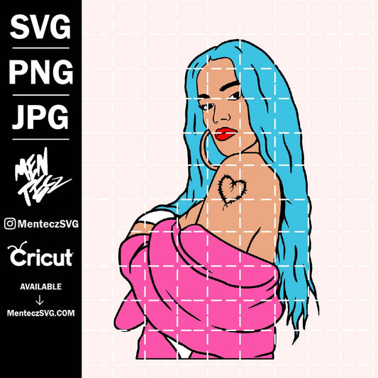 Diseño SVG para Cricut - Karol G SVG, png & JPG, Bichota svg, vaquera svg, anahi svg, bichota - MenteczSVG