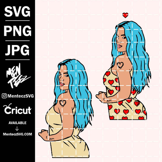 Diseño SVG para Cricut - Karol G SVG, png & JPG, Bichota svg, vaquera svg, anahi svg, corazones - MenteczSVG