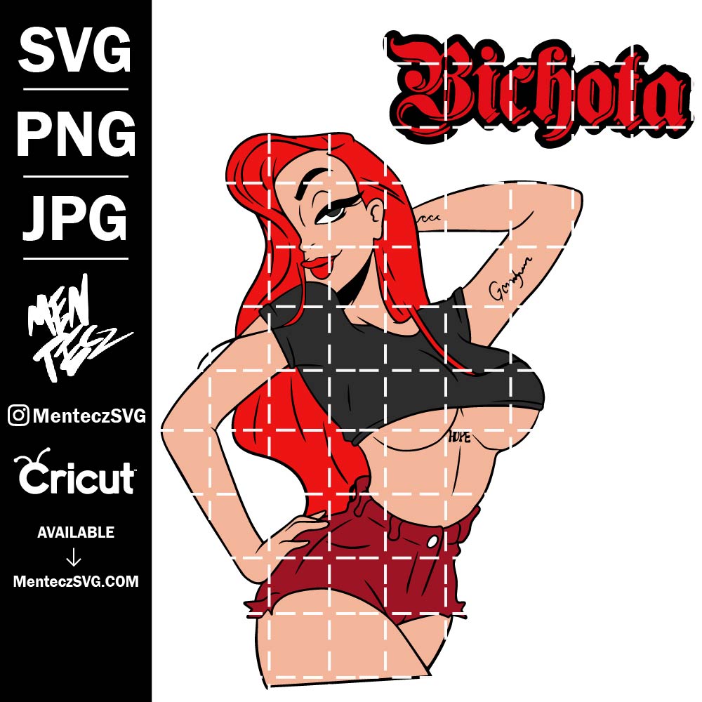 Karol G Bichota anime svg, Digital Download, Karol G Halloween Png, Halloween Horror Png, Karol G kruger Png, Karol G Red Hair, Horror