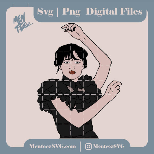 Diseño SVG para Cricut - Wednesday Svg, Merlina dancing Halloween Svg, Poison Svg, Cricut, I Hate People Svg, bailando - MenteczSVG