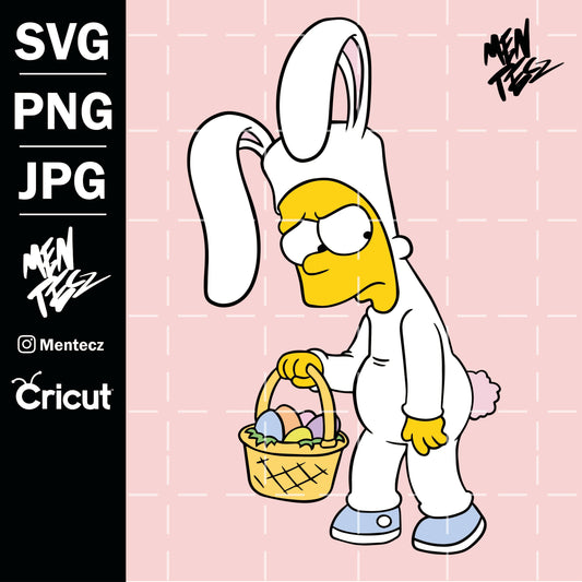 Diseño SVG para Cricut - Easter Bart Simpson svg, png jpg, For Cricut - MenteczSVG