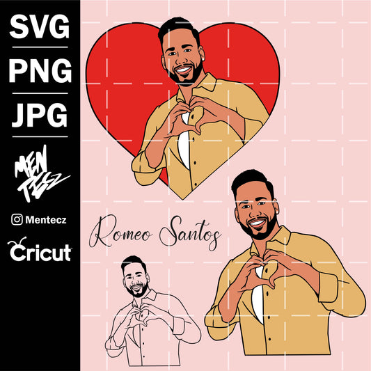 Diseño SVG para Cricut - Romeo Santos svg/ Romeo Santos svg, png, jpg - MenteczSVG