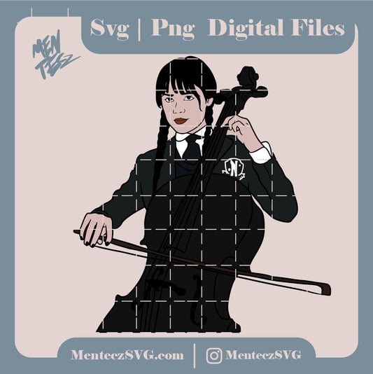 Diseño SVG para Cricut - Wednesday Svg, Merlina Addams Halloween Svg, Poison Svg, Cricut, I Hate People Svg, violin svg - MenteczSVG