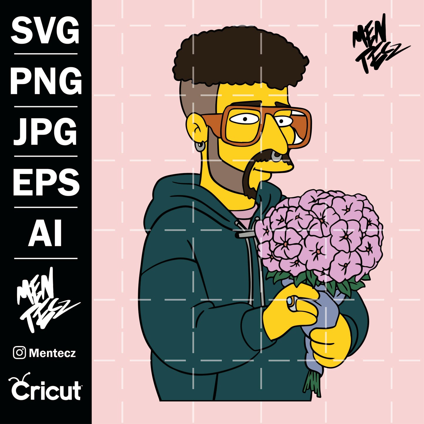 Bad bunny simpsons svg, Bad Bunny SVG, PNG & JPG Digital Download, San valentin