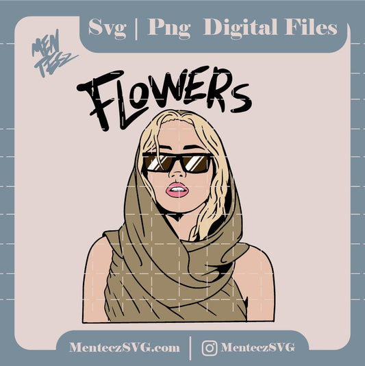 Diseño SVG para Cricut - Miley cyrus flowers SVG, png and jpg - MenteczSVG