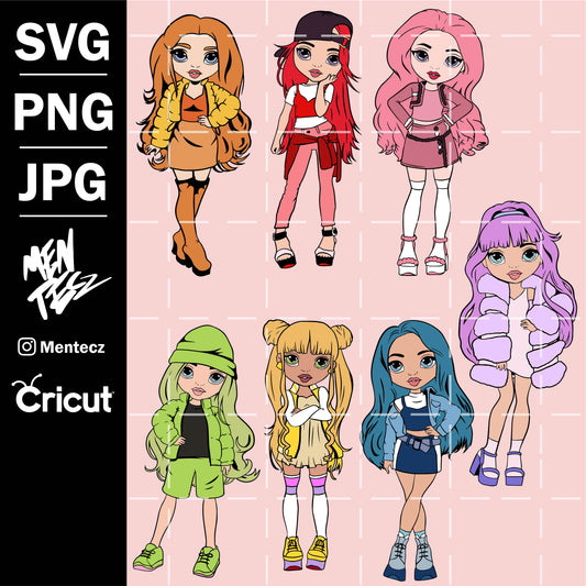 Diseño SVG para Cricut - Rainbow High Svg DIGITAL FILE Svg Png Jpg | - MenteczSVG