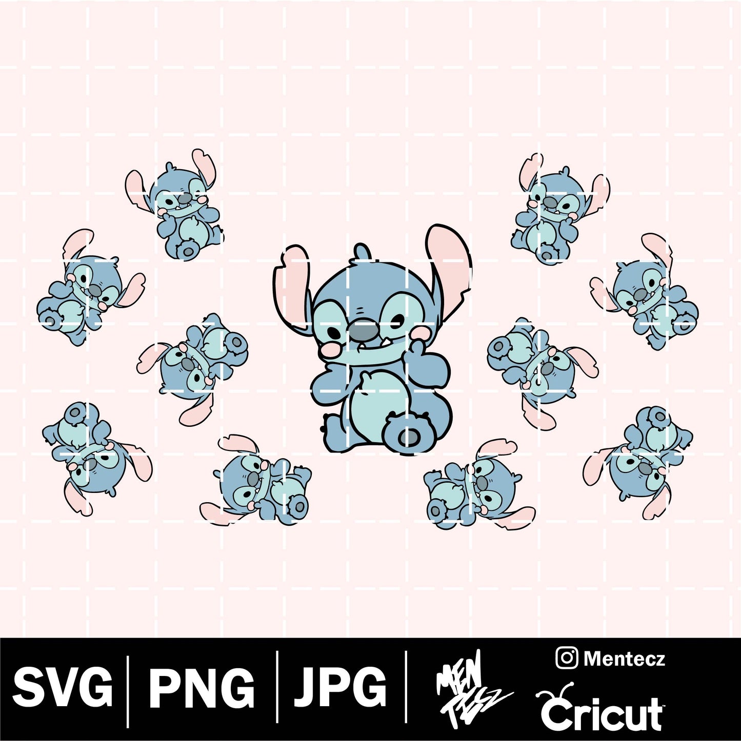 Wraps Stitch Cute svg, lilo and Stitch svg, lindo , stitch wraps, wrap cup svg , Disney