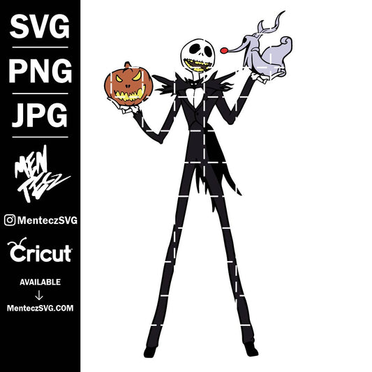 Diseño SVG para Cricut - Jack SVG, png, jpg, Halloween svg Jack y Sally svg, jack all body - MenteczSVG
