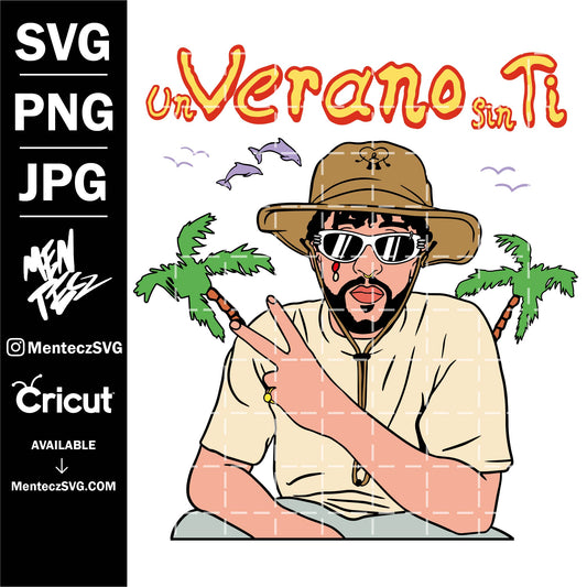 Diseño SVG para Cricut - Un verano sin ti svg, bad bunny svg, Corazon de Bad bunny svg, heart album nuevo, tour, summer - MenteczSVG