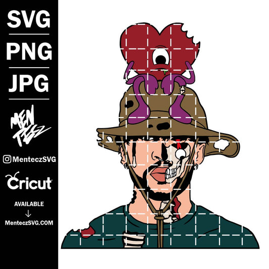Diseño SVG para Cricut - Bad bunny Halloween svg, Un verano sin ti svg, bad bunny svg, album nuevo, tour, summer, Halloween, zombie - MenteczSVG