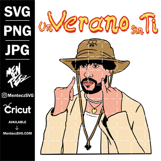 Diseño SVG para Cricut - Un verano sin ti svg, bad bunny svg, Corazon de Bad bunny svg, heart album nuevo, tour, summer - MenteczSVG
