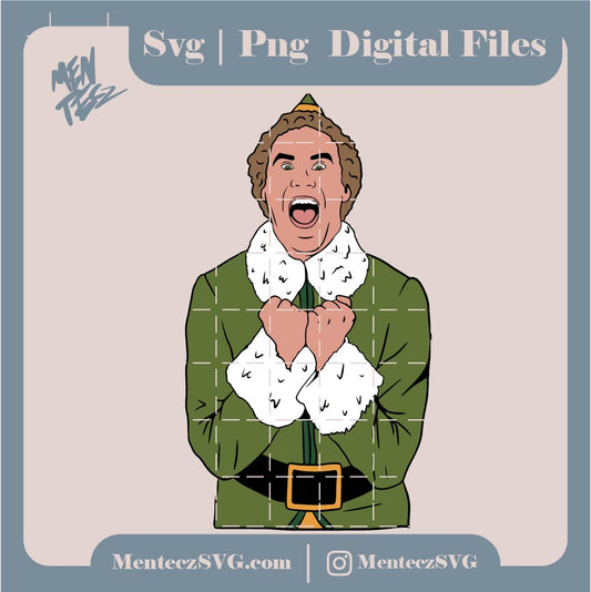 Diseño SVG para Cricut - Buddy the elf svg, Elf movie svg, Will Ferrell Comediante svg, christmas svg, png and jpg - MenteczSVG
