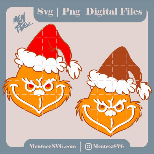 Diseño SVG para Cricut - Grinch ginger svg,  jengibre svg, png , jpg. Face grinch svg - MenteczSVG
