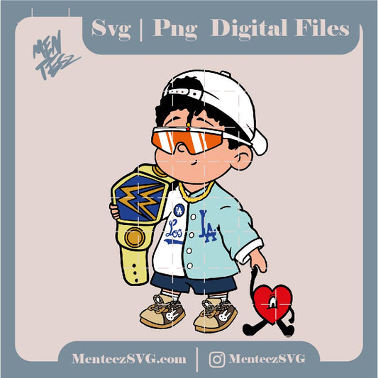 Diseño SVG para Cricut - Baby Benito Los Angeles PNG, Bad bunny PNG and JPG,  Layered Digital File Clipart - MenteczSVG