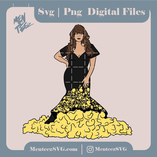 Diseño SVG para Cricut - Jenni Rivera svg, baby jenni rivera, cancion motivos, svg, png, jpg, vestido - MenteczSVG