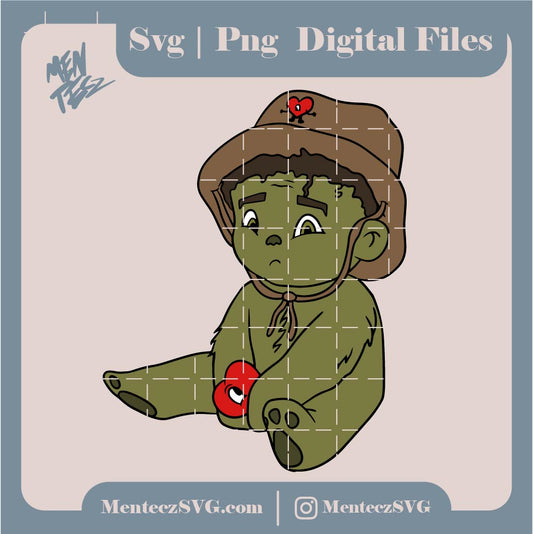 Diseño SVG para Cricut - Baby Benito Grinch Cute svg, bad bunny grinch svg, bad bunny Christmas svg, png jpg - MenteczSVG