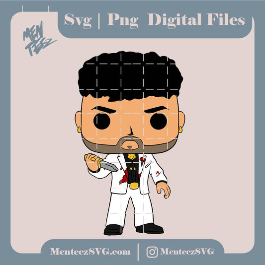 Diseño SVG para Cricut - Bad bunny funko svg, png, jpg, un verano sin ti svg, bullet train bad bunny svg, png, jpg - MenteczSVG