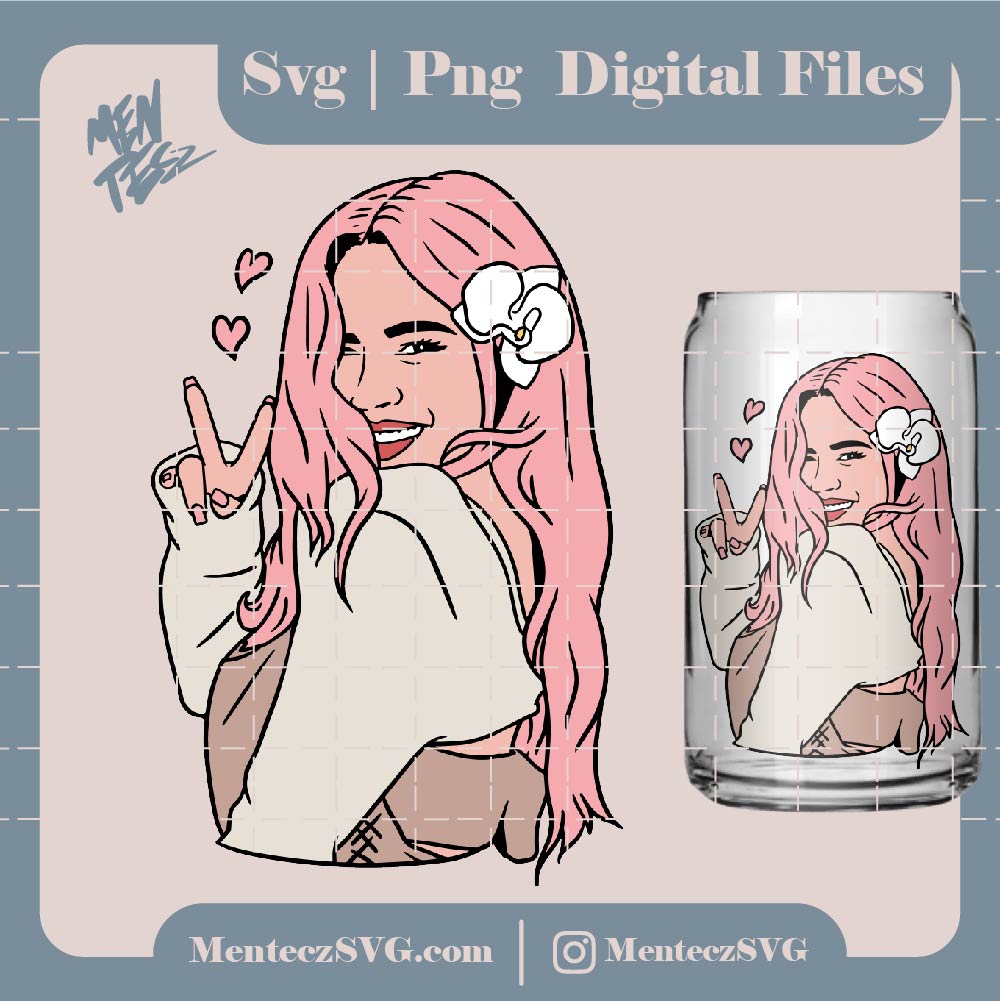 Karol G Pink SVG | Mañana Será Bonito SVG, High Quality PNG, lover karol g svg, cantante nuevo look