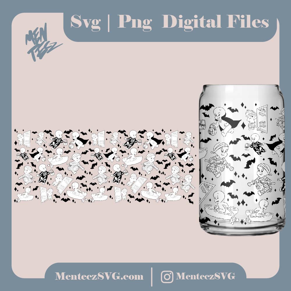 Casper Libbey SVG, png and jpg, casparin SVG, PNG, Blanco y negro