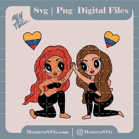 Diseño SVG para Cricut - Karol G and shakira svg, colombia svg, Karol G Sublimation, La Bichota png, Bichota Sublimation, Karol G SVG, La Bichota, Mañana sera bonito PNG, shakira - MenteczSVG