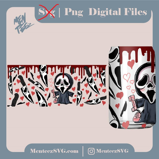 Diseño SVG para Cricut - Scream Ghostface  Libbey svg, baby Ghostface svg, vector png pdf psd jpeg cricut silhouette spooky Halloween svg ghost horror movies digital download 300 dpi - MenteczSVG