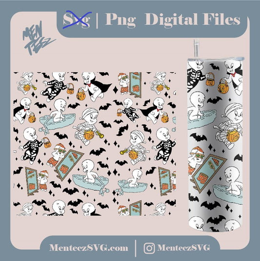 Diseño SVG para Cricut - Casper Tumbler png, casparin png, - MenteczSVG
