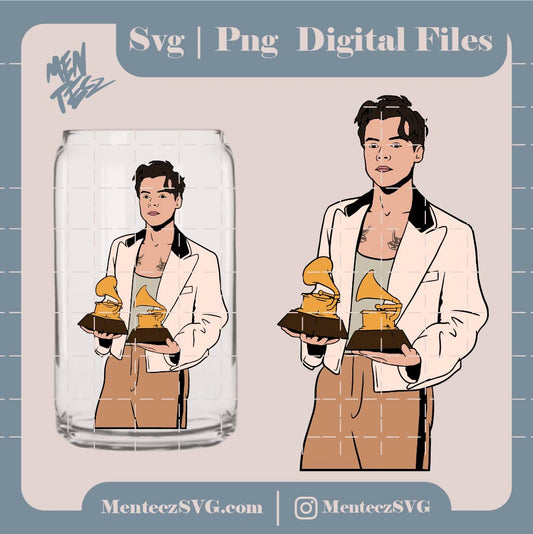 Diseño SVG para Cricut - Harry Styles Grammy SVG, Cartoon and silhouette for cricut, svg, PNG, jpg, music - MenteczSVG