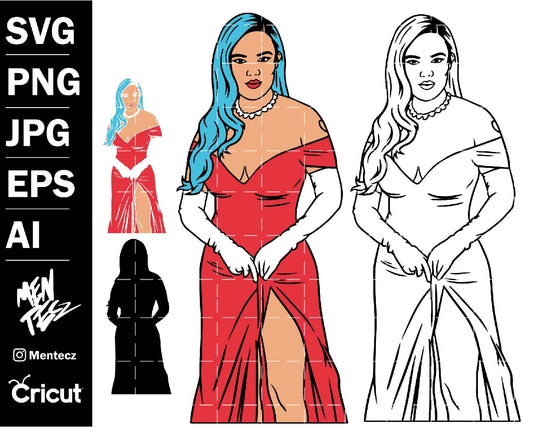 Diseño SVG para Cricut - Karol G SVG, png & JPG, Bichota svg, vaquera svg, anahi svg, hermosa - MenteczSVG