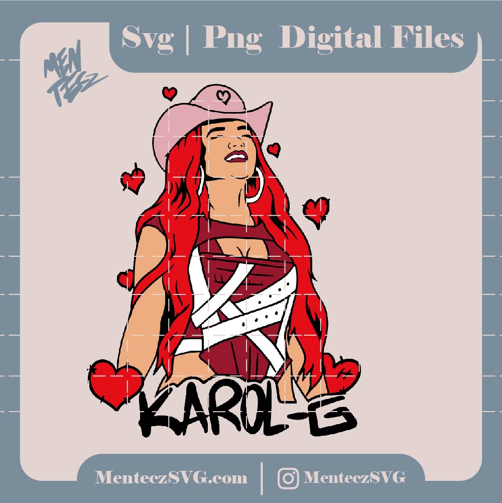 Karol G Valentine's Day SVG, Digital Download, Karol G png, Valentine's Day svg, png