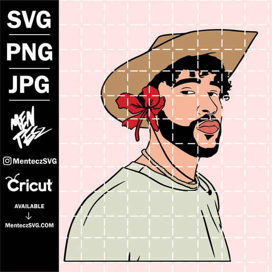 Diseño SVG para Cricut - Un verano sin ti svg, bad bunny con flor svg, album nuevo, tour, summer, badbunny png - MenteczSVG