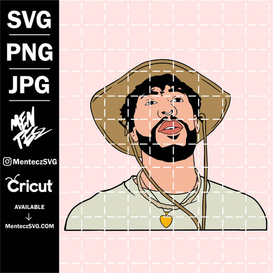 Diseño SVG para Cricut - Un verano sin ti svg, bad bunny sombrero svg, album nuevo, tour, summer, badbunny png - MenteczSVG
