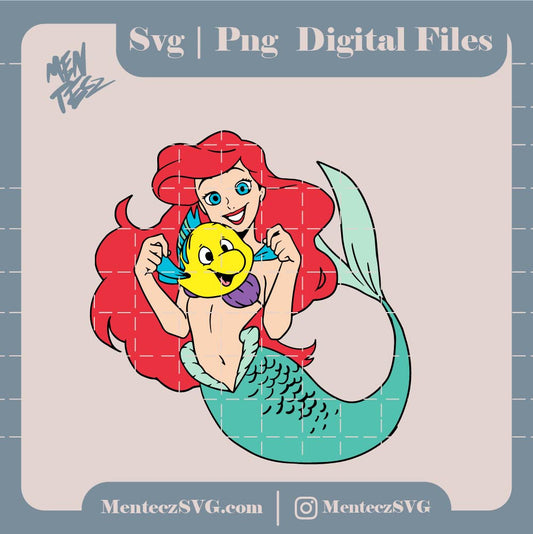 Diseño SVG para Cricut - Little Mermaid SVG, Ariel svg, Mermaid svg, Princess svg - MenteczSVG