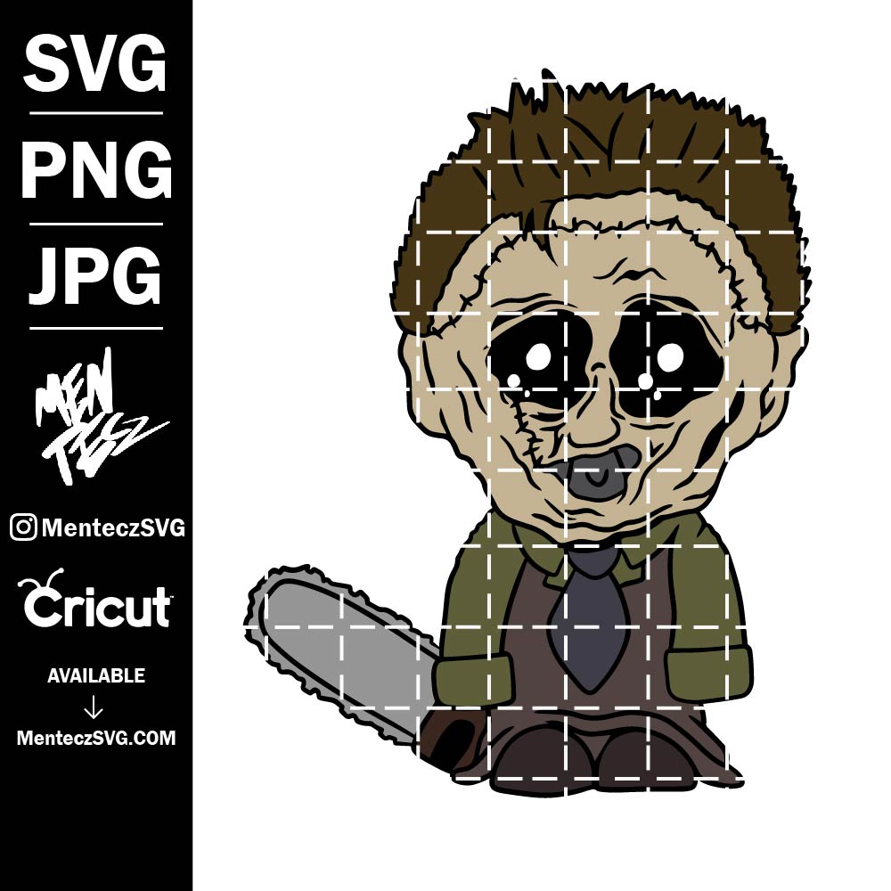 Baby Leather face SVG, Horror movie characters in knives svg, Michael Myers svg, Jason Voorhees halloween