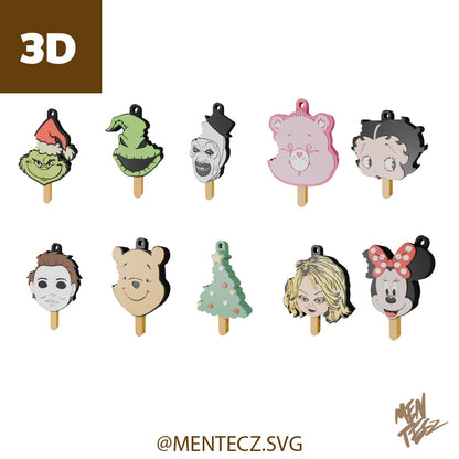 Halloween keychain that doubles as a can opener (STL file) | Spooky 3D print, gothic keychain, Halloween digital download (STL and 3MF files)