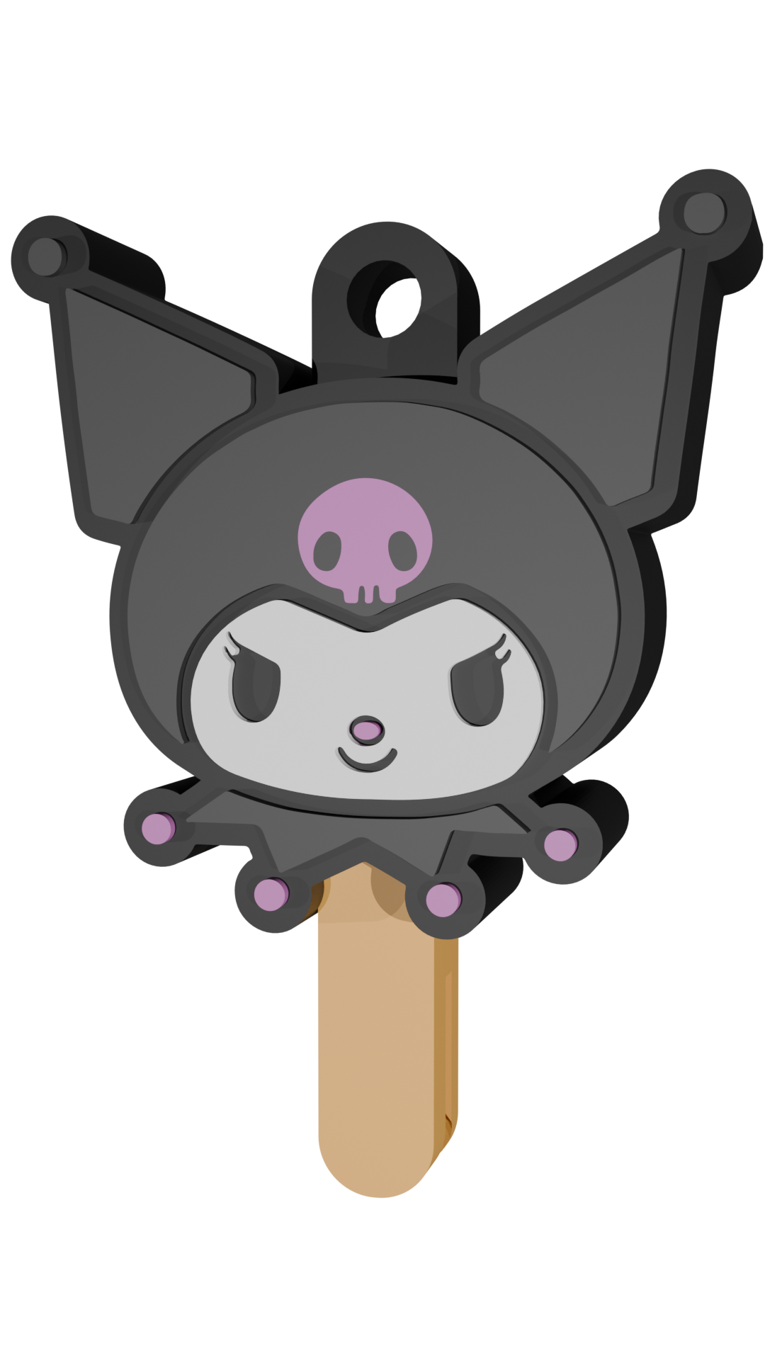 Halloween keychain that doubles as a can opener (STL file) | Spooky 3D print, gothic keychain, Halloween digital download (STL and 3MF files)
